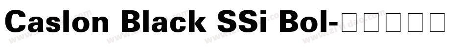 Caslon Black SSi Bol字体转换